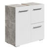 WASCHBECKENUNTERSCHRANK Mars Beton Grau / Weiß - 60 x 30 x 60 cm - Weiß/Grau, Holz (60/60/30cm) - Badplaats