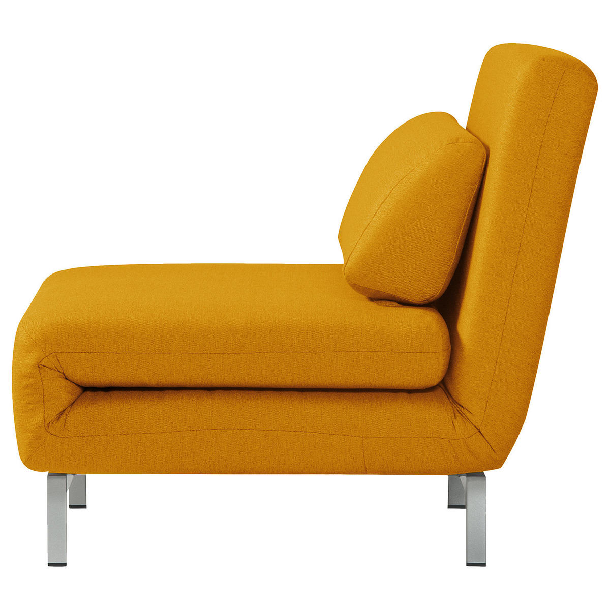 SCHLAFSESSEL - Gelb/Silberfarben, Textil/Metall (92/78/85cm) - home24