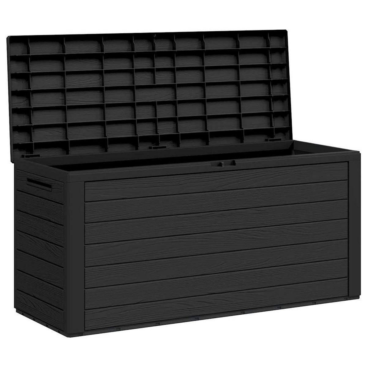 GARTENBOX Anthrazit 116x44x55 cm - Anthrazit, Kunststoff (116/55/44cm) - furnicato