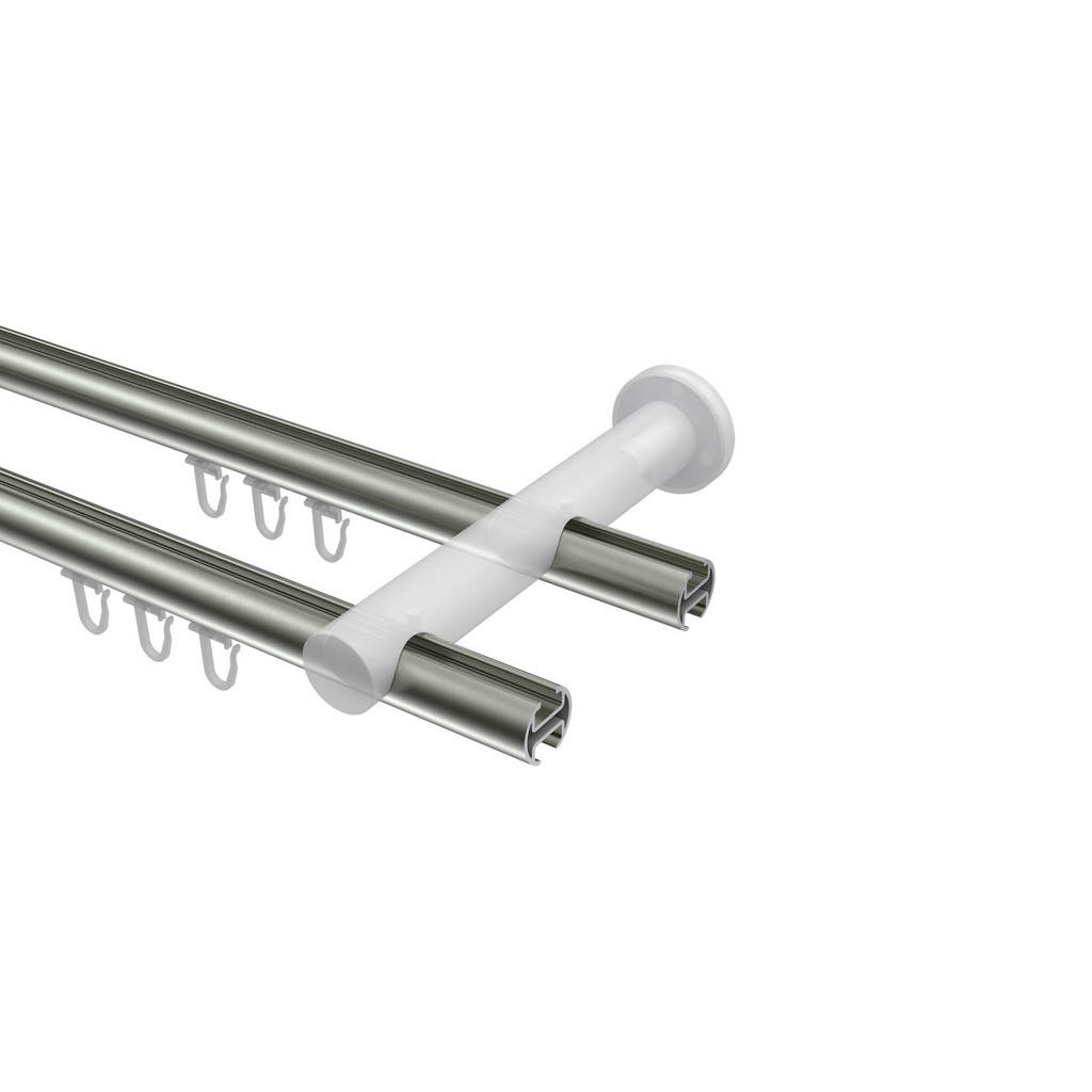 Thumbnail - Interdeco Innenlauf-Gardinenstangen-Set, Edelstahl, Silber, Metall, 200 cm, Wohntextilien, Gardinen & Vorhänge, Gardinen...