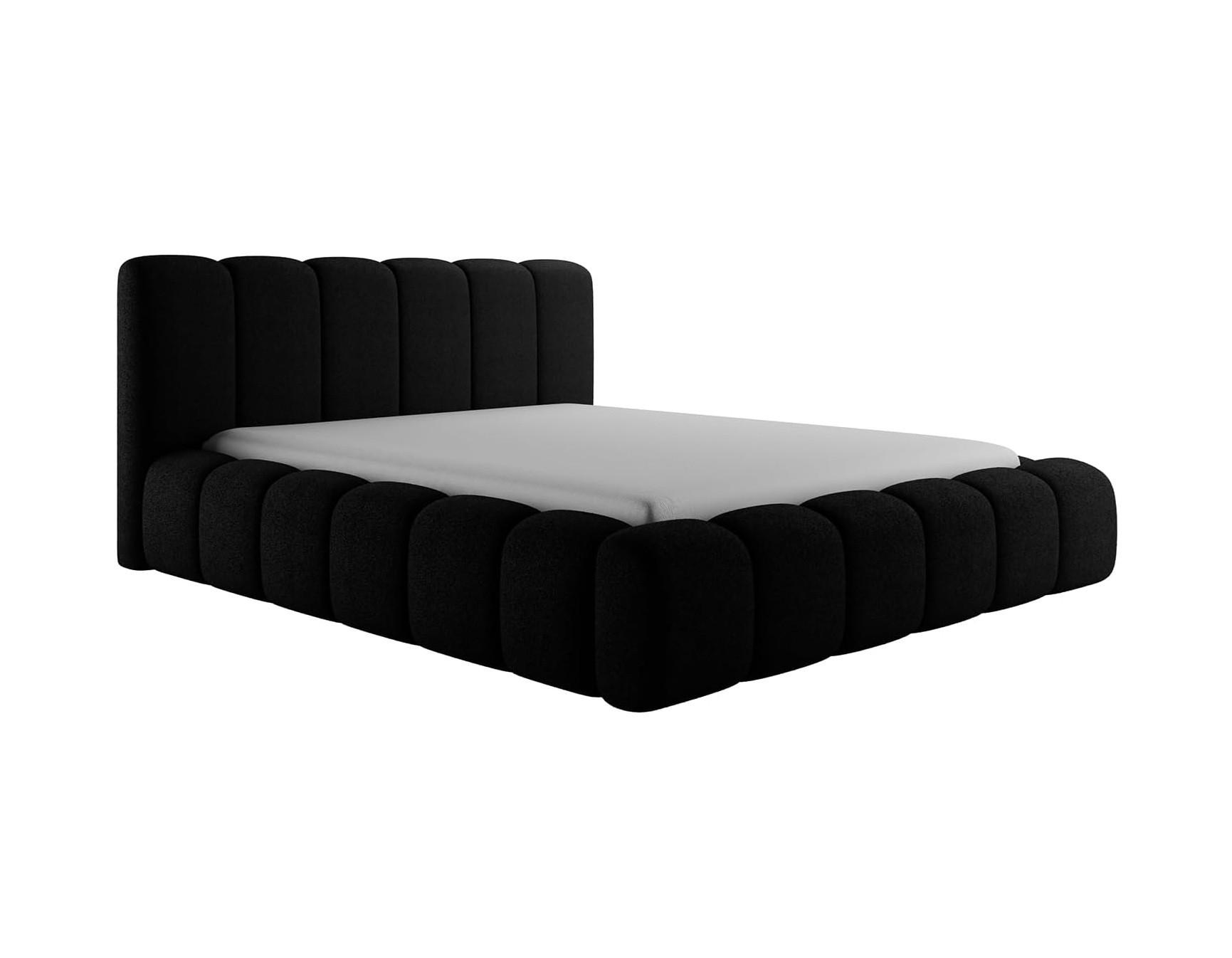 Meblini Bett Schwarz 180x200 cm