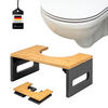 TOILETTENHOCKER Bambus, grau - Grau, Holz (43.5/18.5/28cm) - eluno