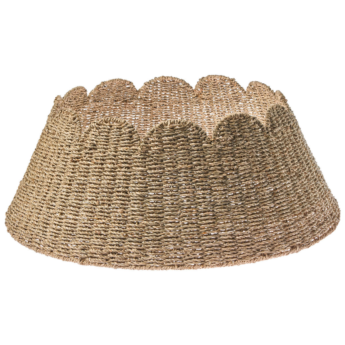 WEIHNACHTSBAUMKRAGEN 24 cm Naturfarben Givre - Naturfarben, Naturmaterialen (24cm) - Beliani