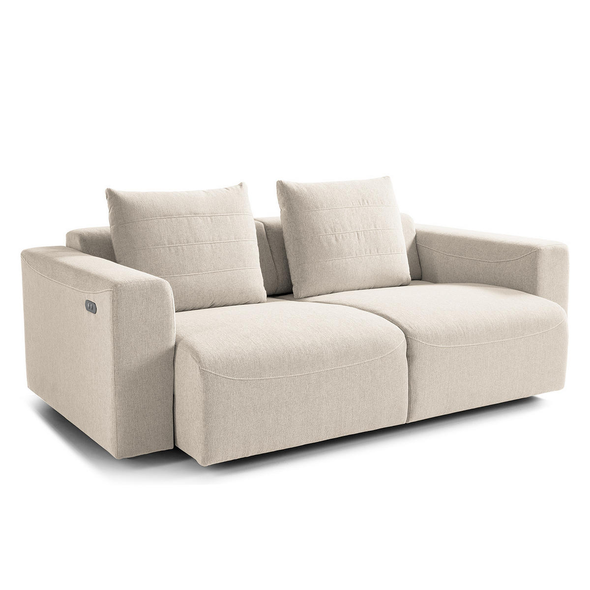 2,5-SITZER SOFA - Webstoff - Beige, Textil (199/83/100cm) - home24