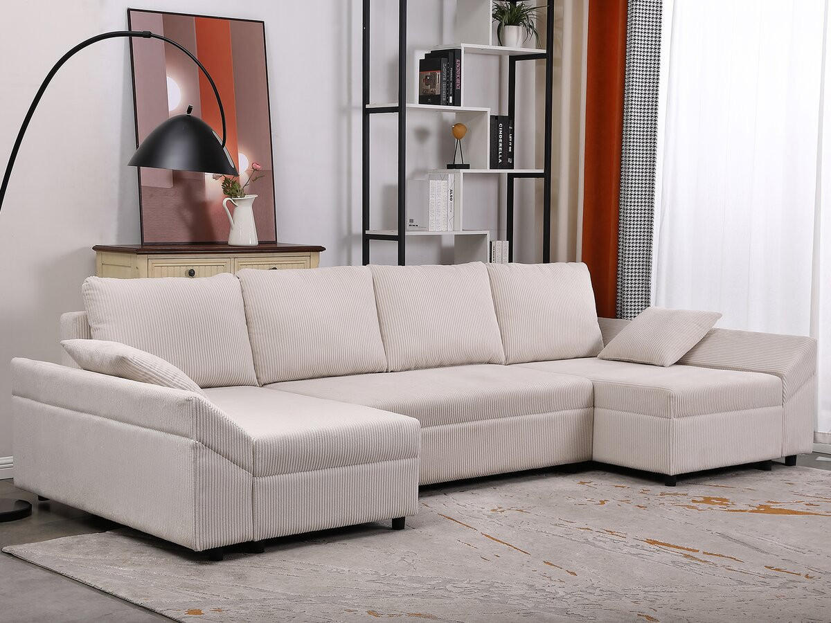 ECKSOFA vaugirard ii beige - Beige, Textil (138/321cm) - Habitat Garten