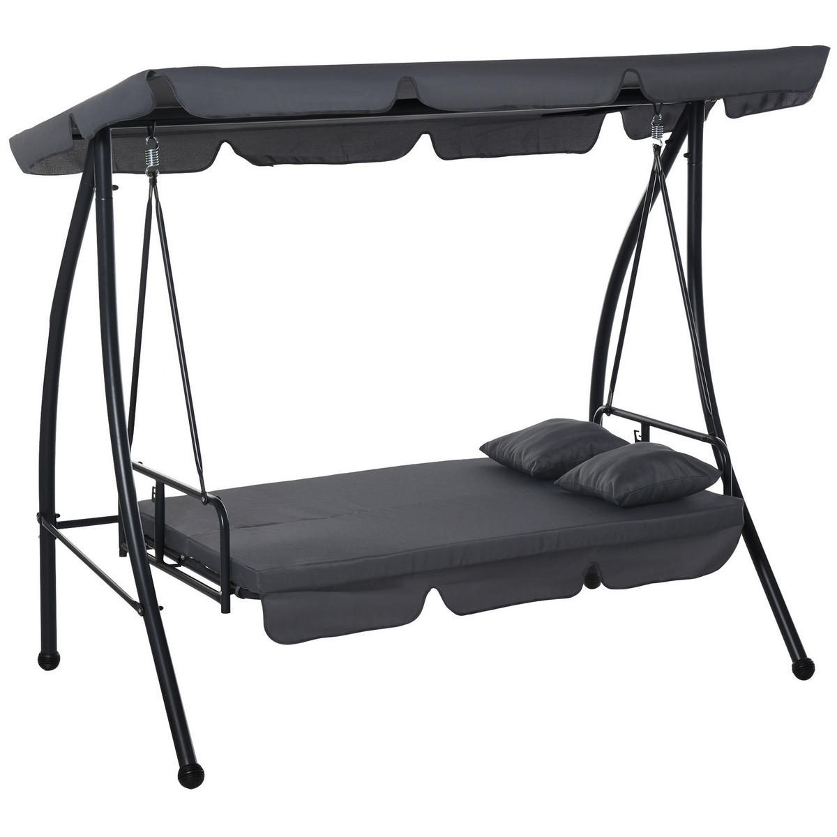 HOLLYWOODSCHAUKEL DE-15238 Anthrazit - Dunkelgrau, Metall (125/170/200cm) - ComfortXL