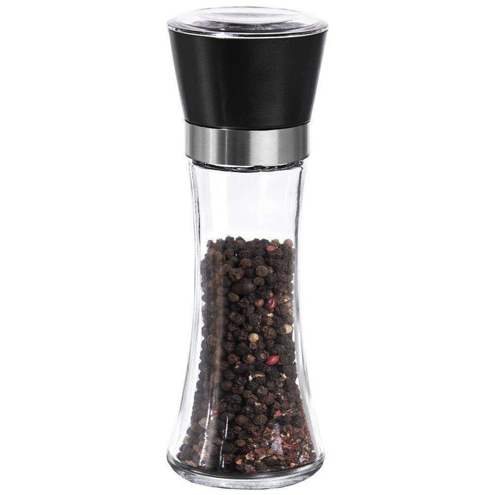 GEWÜRZMÜHLE Schwarz Transparent - Schwarz, Glas (6.5/18.5/6.5cm) - Orion 