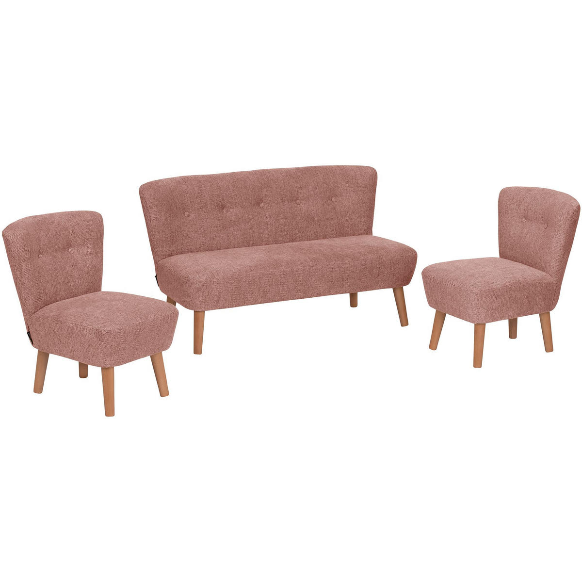 KINDERSESSEL Katya Flachgewebe lachs - Hellrosa, Kunststoff (41/54/50cm) - 58aufmkessel