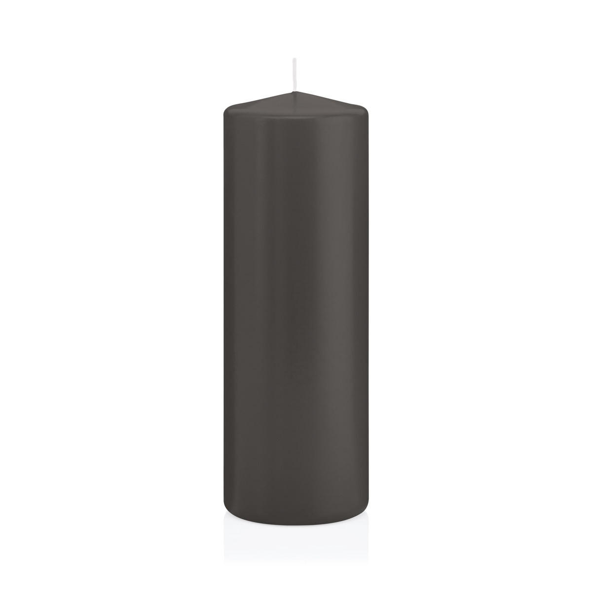 STUMPENKERZEN Grau Ø 68 x 200 mm, 12 Stück - Grau, Paraffin (7/20cm) - Wiedemann Kerzen