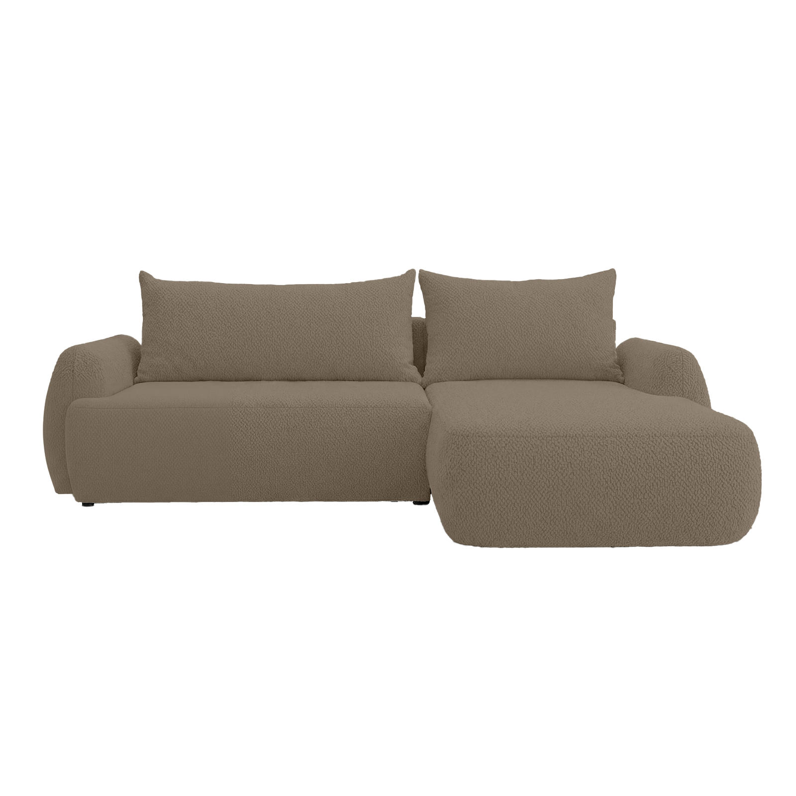ECKSOFA MUNDUK II mit Schlaffunktion, Taupe - Taupe, Textil (260/184cm) - Fedve