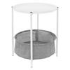BEISTELLTISCH rund Weiß Ø 46/51 cm - Weiß, Metall (46/46/51cm) - ML-DESIGN