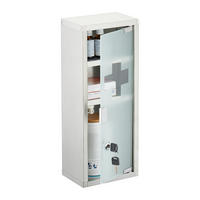MEDIZINSCHRANK - Multicolor, Glas/Metall (18/45/12cm) - Relaxdays