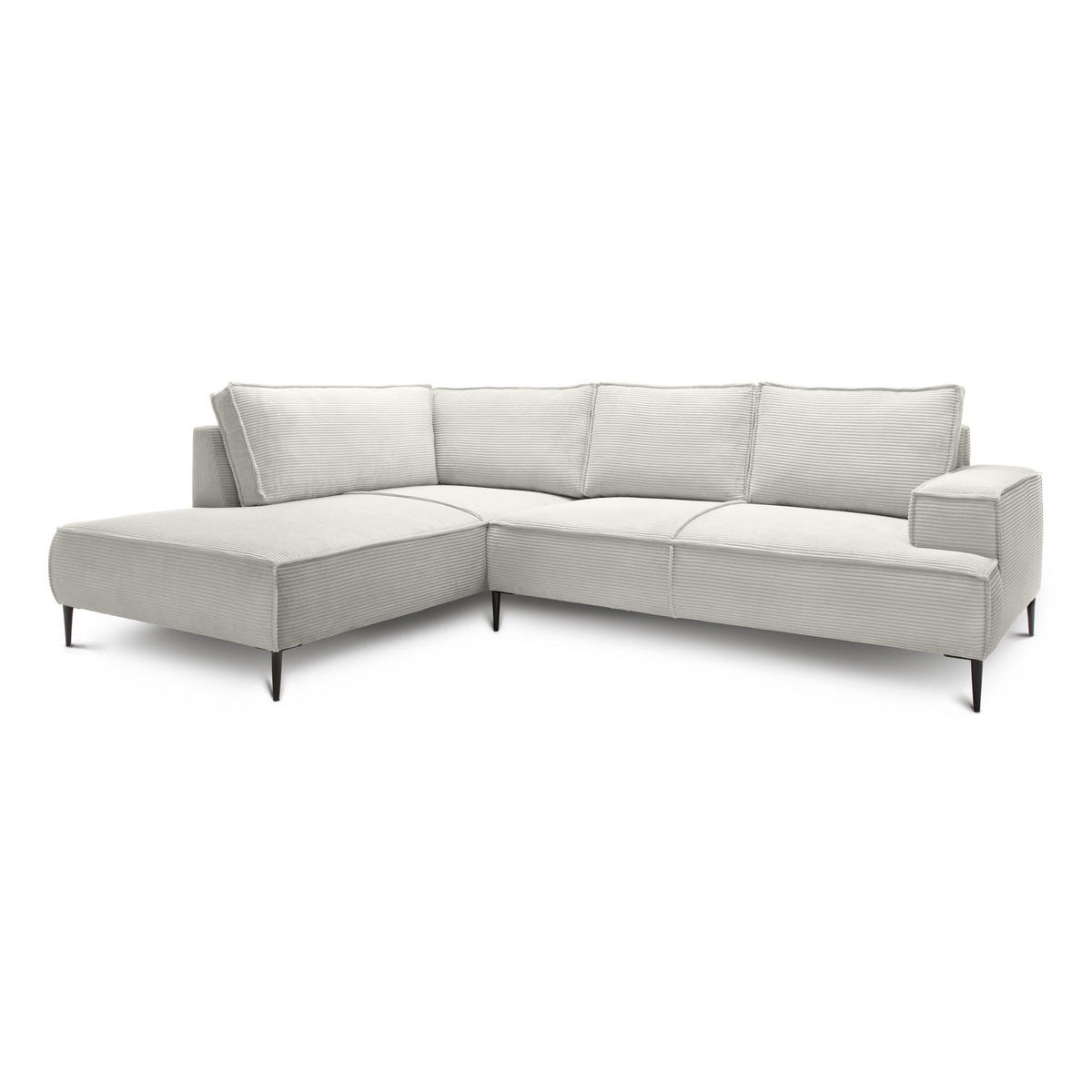 ECKSOFA May Creme 275 × 44 × 195 cm - Creme, Textil (275/44/195cm) - Pillovely