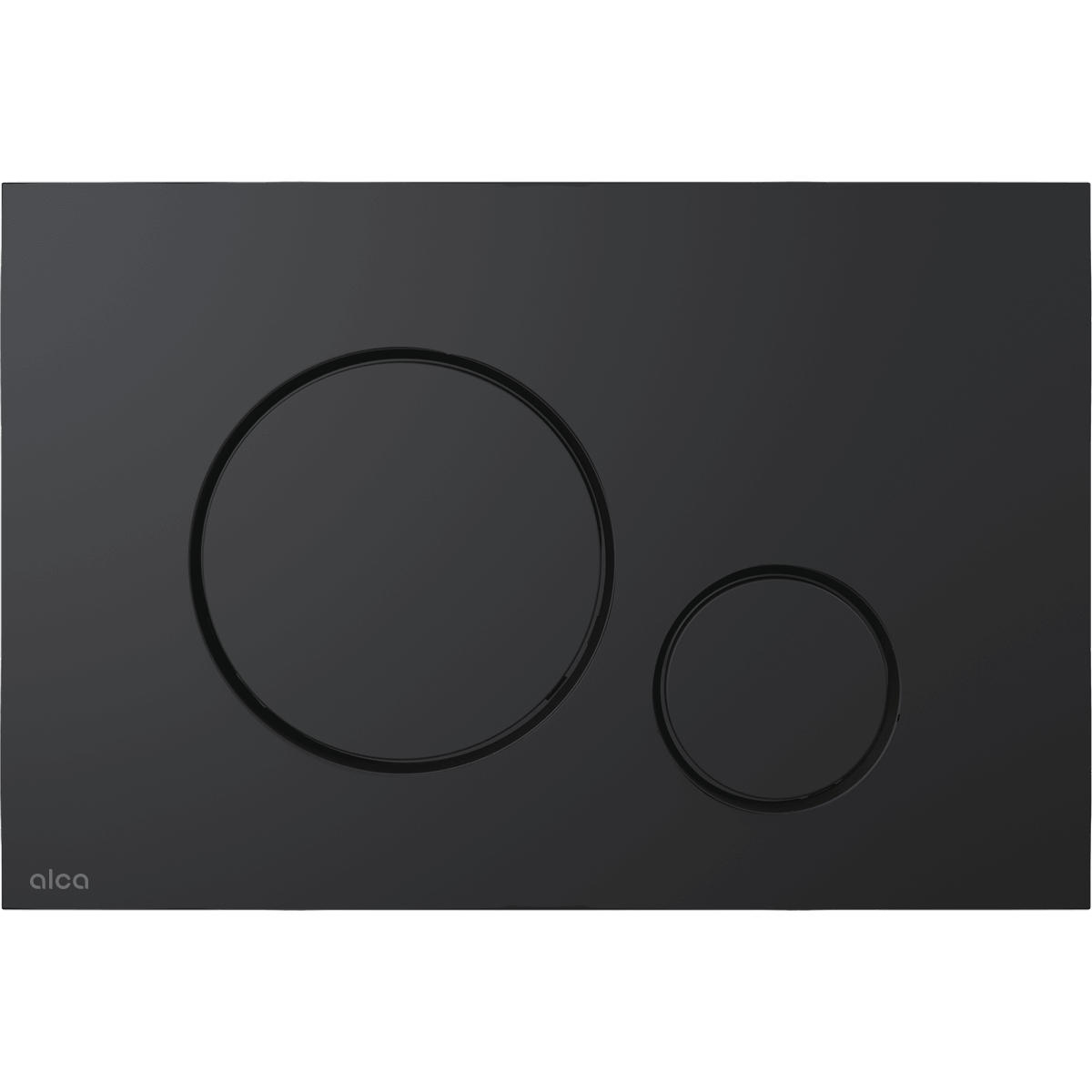 WC-SET ROLO Weiß, Slim-Sitz, Vorwandelement und Betätigungsplatte M678 Schwarz THIN - Weiß, Keramik (53/119.5/48.5cm) - bad land