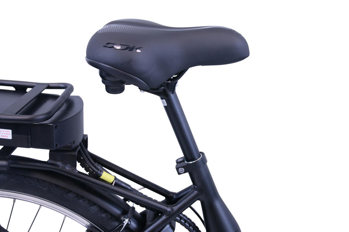 E-CITY Comfort E-Bike Schwarz 7 Gang 26 Zoll Gr:44cm - Schwarz, Metall (44cm) - Hawk Bikes