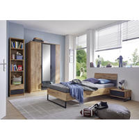 JUGENDZIMMER Texel in Plankeneiche und Grafit 4teiliges Kinderzimmer Komplett Set - Braun, Holzwerkstoff (120/200/80cm)