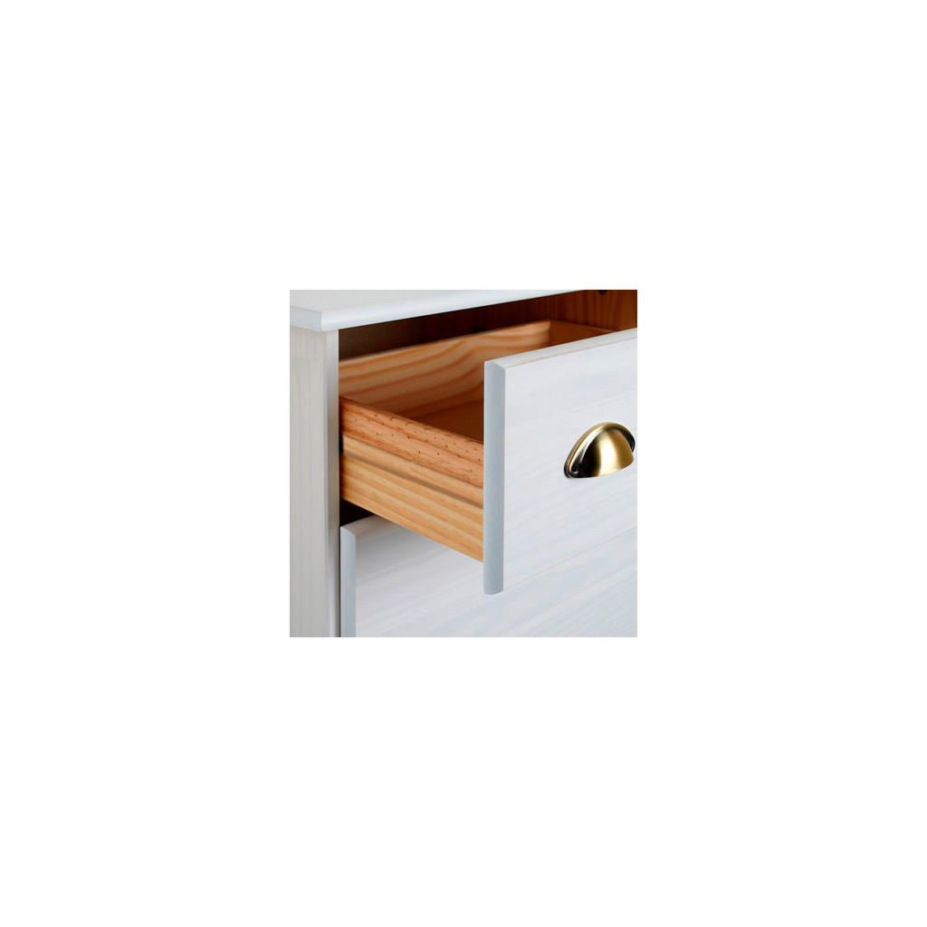 Thumbnail - Idimex Apothekerkommode, Weiß, Holz, Kiefer, Vintage, 49x80x39 cm, FSC Mix, Wohnzimmer, Kommoden & Sideboards, Kommoden