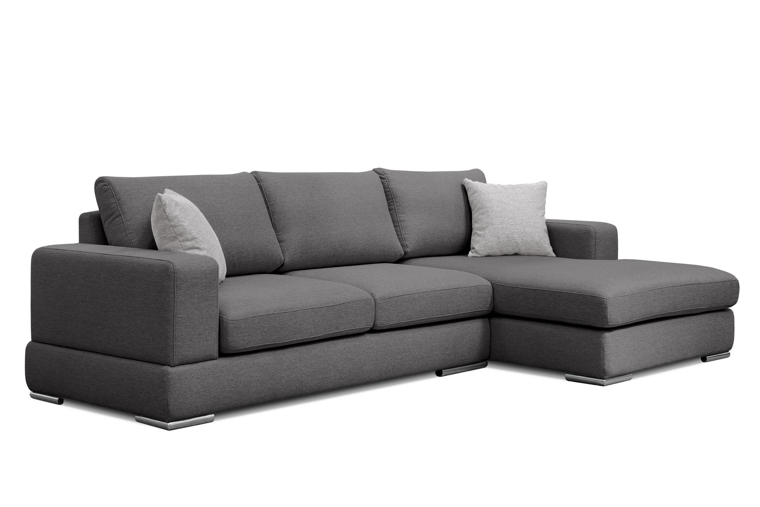 ECKSOFA OTTO 4-Sitzer, dunkelgrau - Dunkelgrau, Holzwerkstoff/Textil (279/159cm) - Courtois Laville