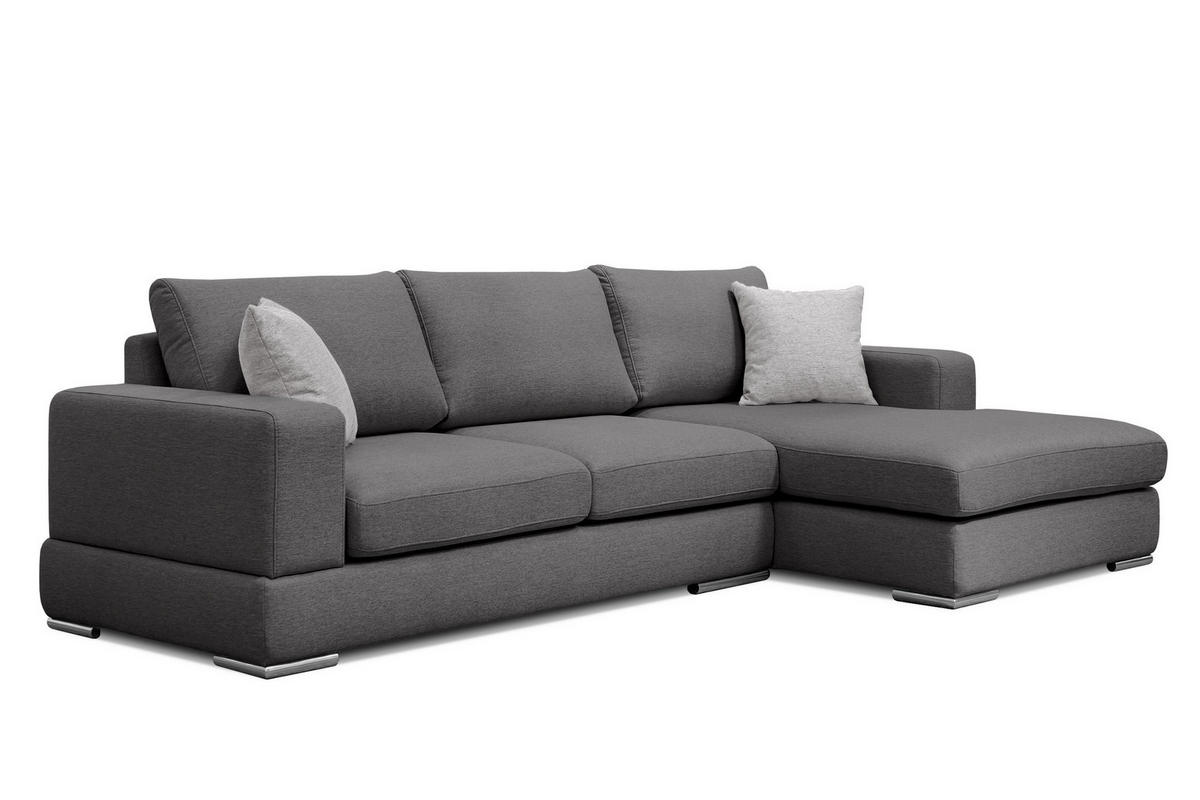 ECKSOFA OTTO 4-Sitzer, dunkelgrau - Dunkelgrau, Holzwerkstoff/Textil (279/159cm) - Courtois Laville