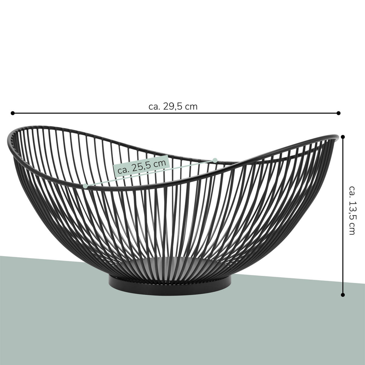 OBSTSCHALE, schwarz, Metall - Schwarz, Metall (13.5cm) - bremermann