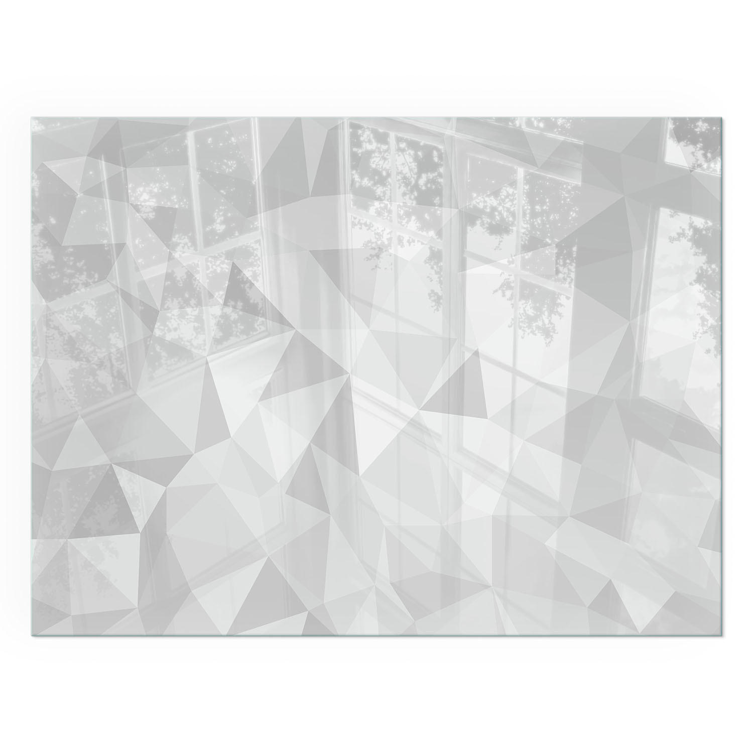 GLASPLATTE für Kamin 80x60 cm - Grau, Glas (80/60/0.4cm) - TULUP