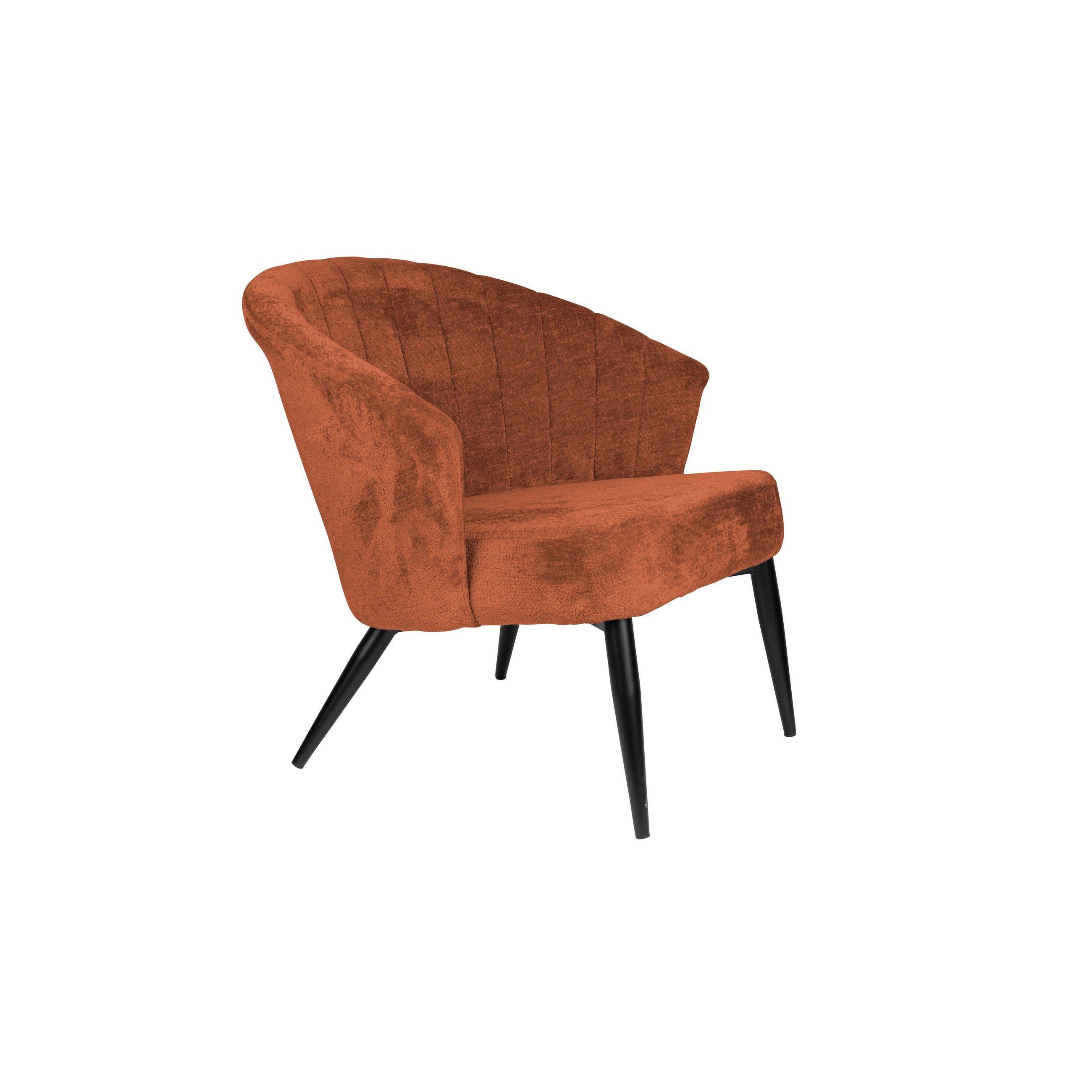 SESSEL Georgia Terracotta - Rot, Holz (77/71/73.5cm) - Dutchbone