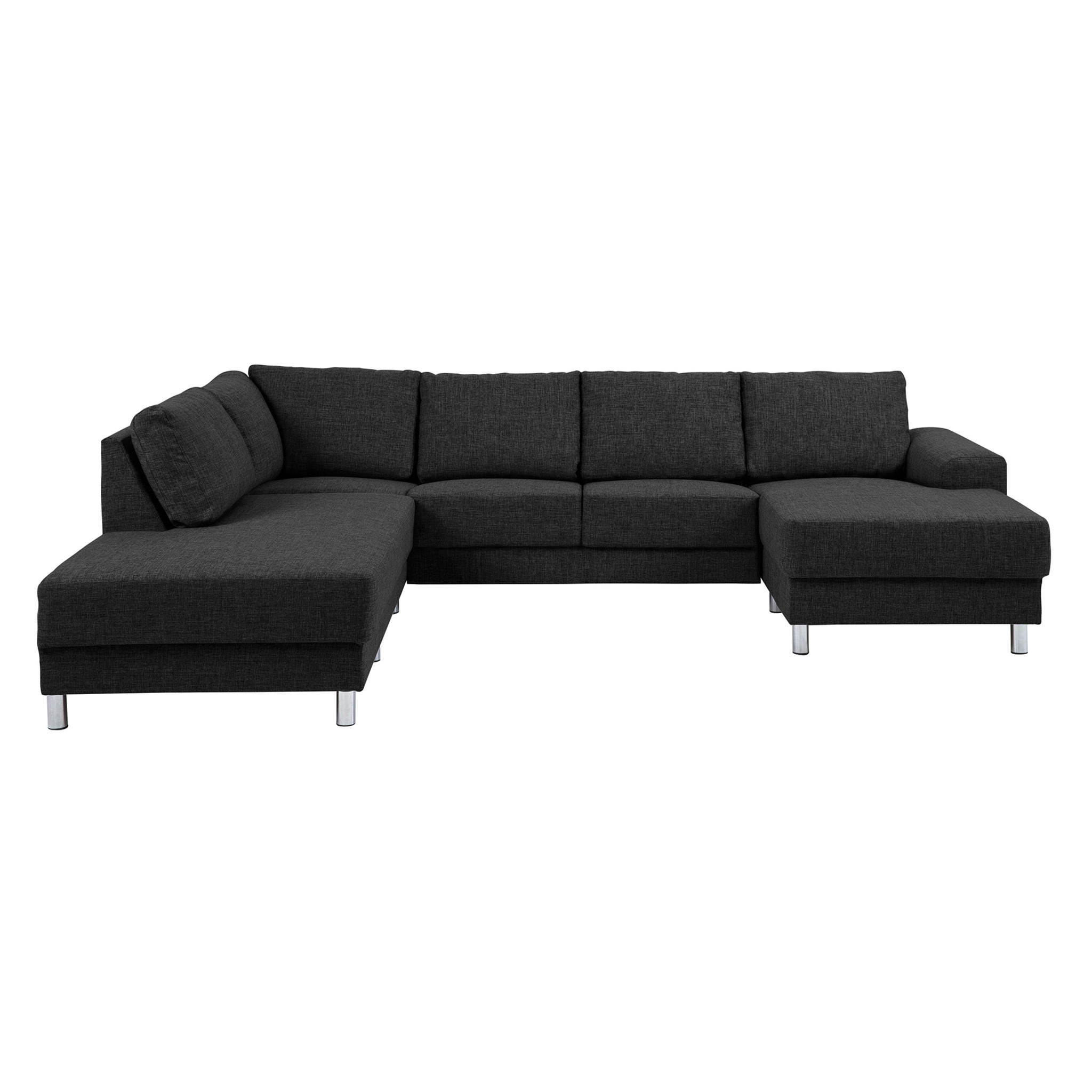 ECKSOFA anthrazitgrau - Grau, Textil (287/221cm) - ebuy24