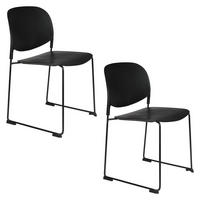 ESSZIMMERSTUHL Stacks Schwarz - 4 er Set - Schwarz, Kunststoff (48.5/80/52.5cm) - Housecraft Living