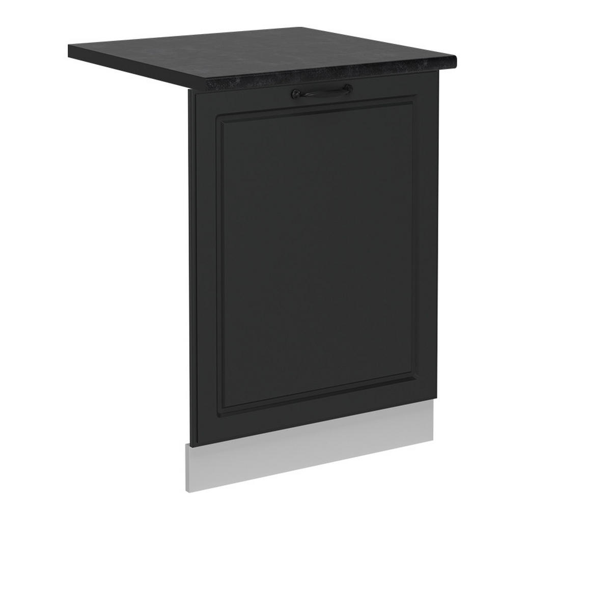 GESCHIRRSPÜLBLENDE R-Line Anthrazit Landhaus 60 cm , AP Anthrazit - Anthrazit/Weiß, Holzwerkstoff (60/81.8/1.6cm) - Vicco