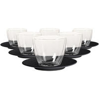 CAFÉ AU LAIT-SET Manufacture Rock schwarz 250 ml 6er Set - Schwarz, Keramik (0.25L) - Villeroy & Boch