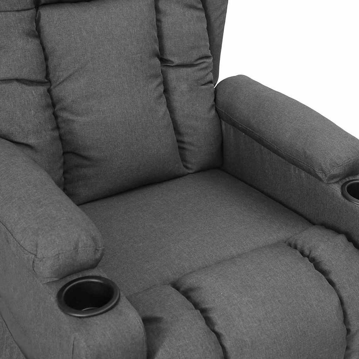 RELAXSESSEL Hellgrau Stoff - Grau, Textil (96/99.5/72.5cm) - vidaXL