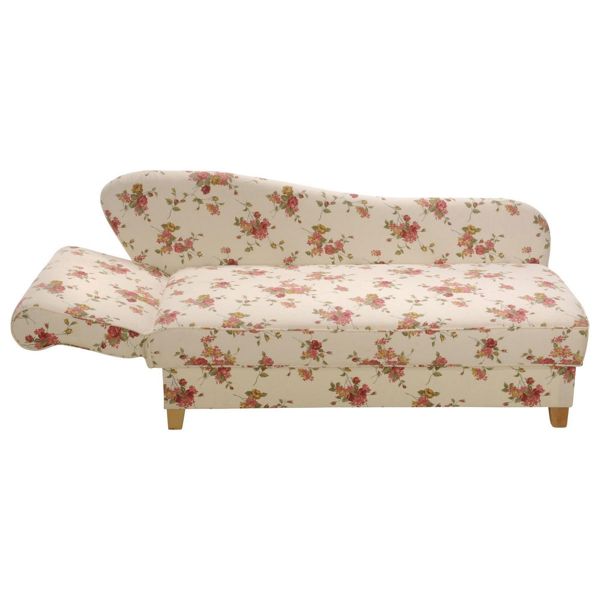 RECAMIERE mit Armteil links klappbar Katia Bezug Flachgewebe Buche natur / beige - Weiß, Kunststoff (190/82/88cm) - 58aufmkessel