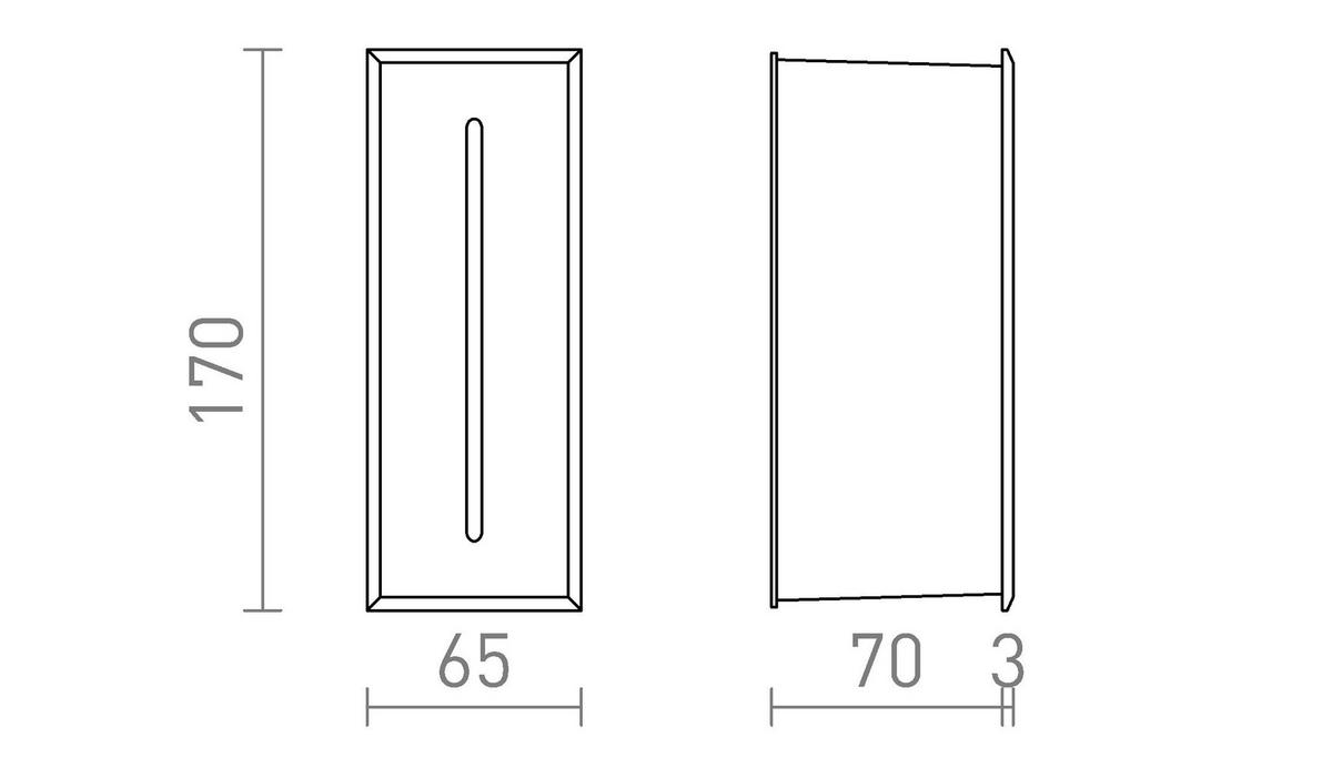 AUSSENLEUCHTE SEGNO Weiß 3 W IP54 - Weiß, Metall (65/65/17cm) - Rendl