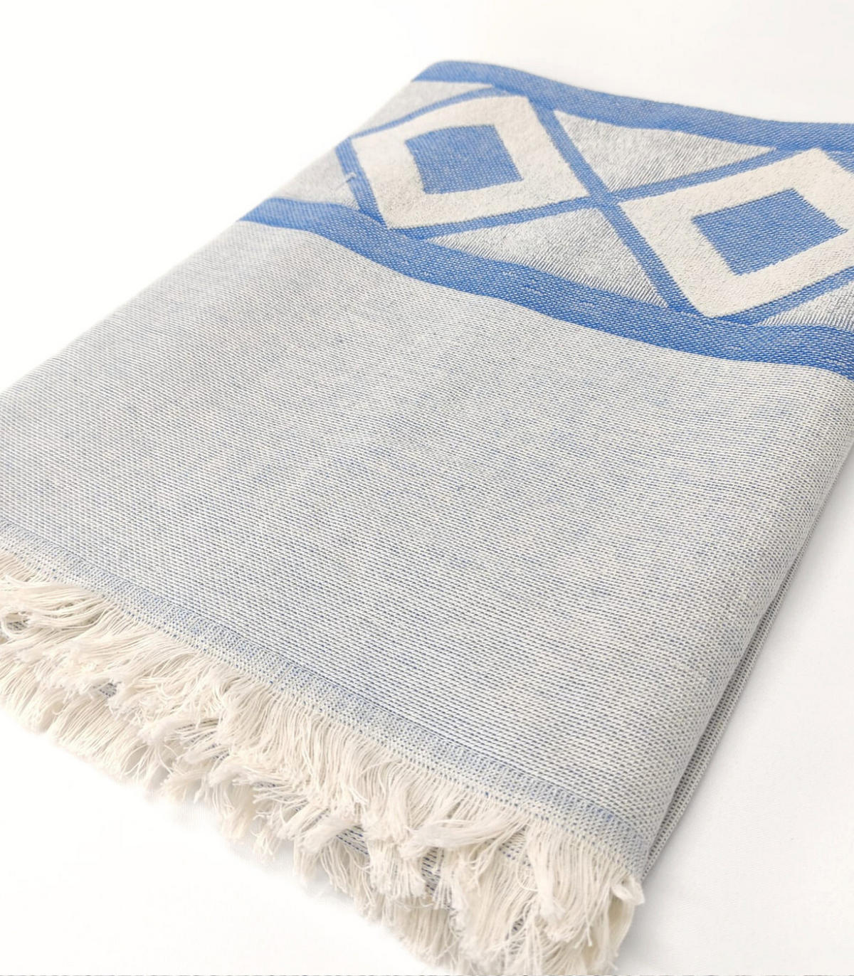 STRANDTUCH Breeze. Bio-Baumwolle. 100x175 cm. Blau - Blau, Textil (100/175cm) - SOWL