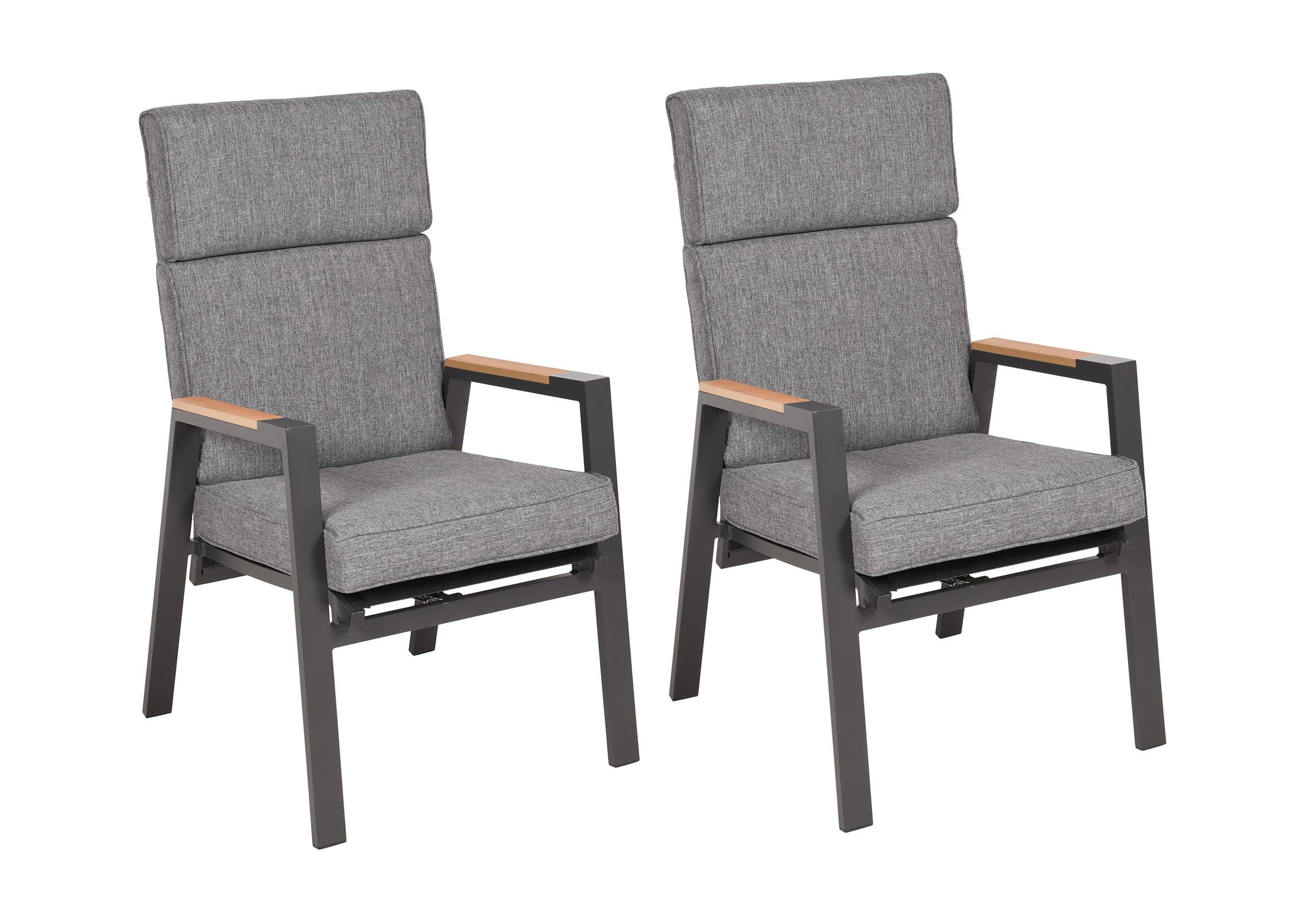 GARTENSTUHL 2er Set Mia Stapelstuhl - Schwarz, Kunststoff (59/106/58cm) - DELUKE