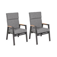 GARTENSTUHL 2er Set Mia Stapelstuhl - Schwarz, Kunststoff (59/106/58cm) - DELUKE