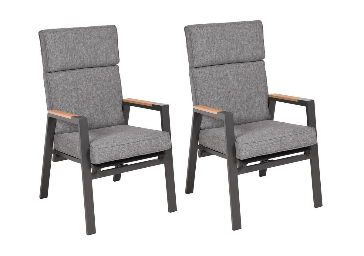 GARTENSTUHL 2er Set Mia Stapelstuhl - Schwarz, Kunststoff (59/106/58cm) - DELUKE