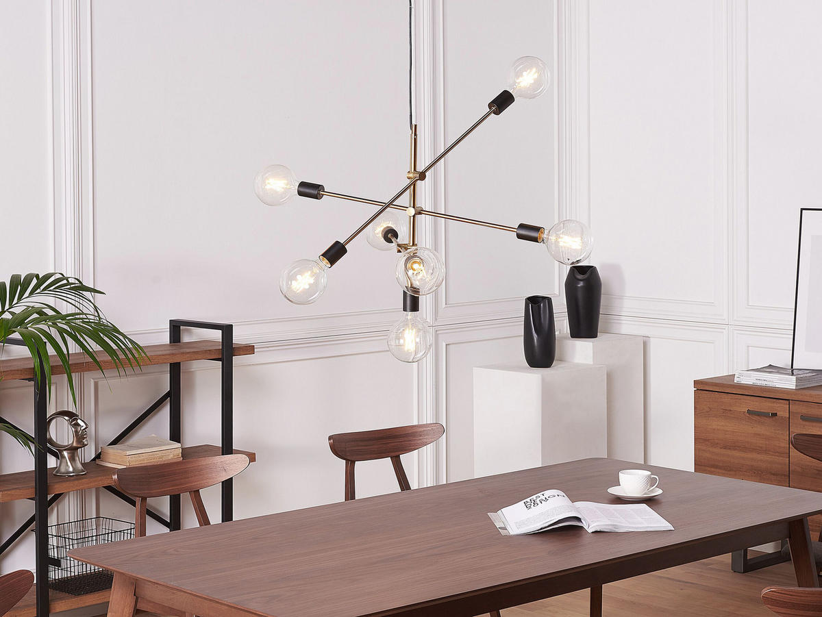 HÄNGELEUCHTE Cremera 74/52/126 cm - Messingfarben, Metall (74/52/126cm) - Beliani