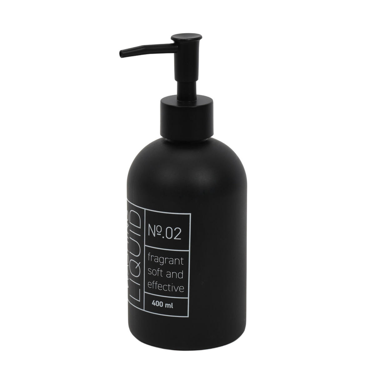 SEIFENSPENDER aus Glas 400 ml 7/7/19 cm - Schwarz, Glas (7/19/7cm) - Bathroom solutions