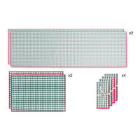 TISCHET 8-teilig, Baumwolle und Polyester, türkis und lila SET FESTON - Türkis, Textil (40/130cm) - RNT By Really Nice Things