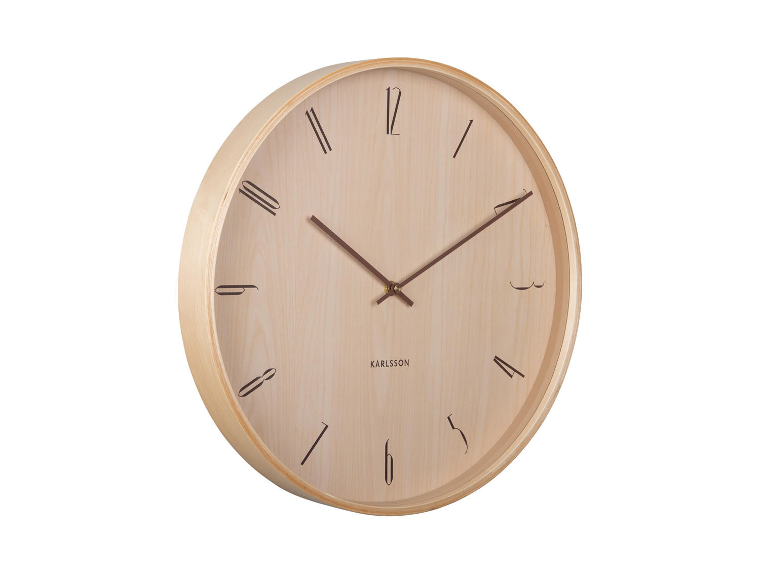WANDUHR Suave Ø40 cm - Hellbraun, Holz (40/40/5cm) - Karlsson