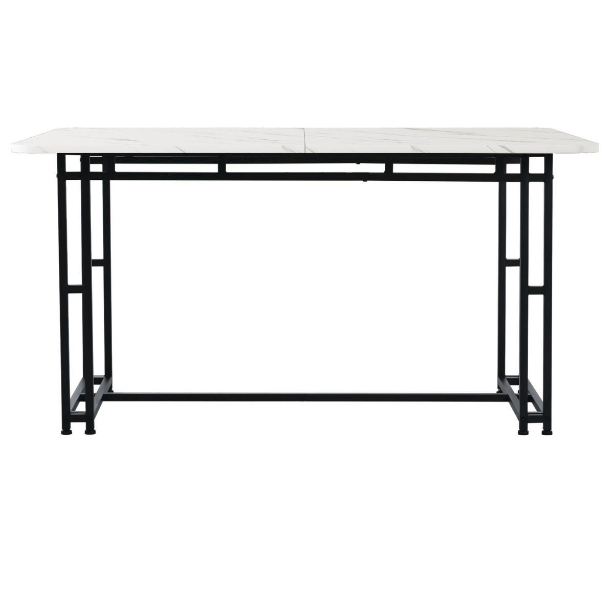 ESSTISCH, MDF mit Metallgestell, 120/70/74 cm, Schwarz-Weiß - Schwarz, Holzwerkstoff (120/70/74cm) - Redom
