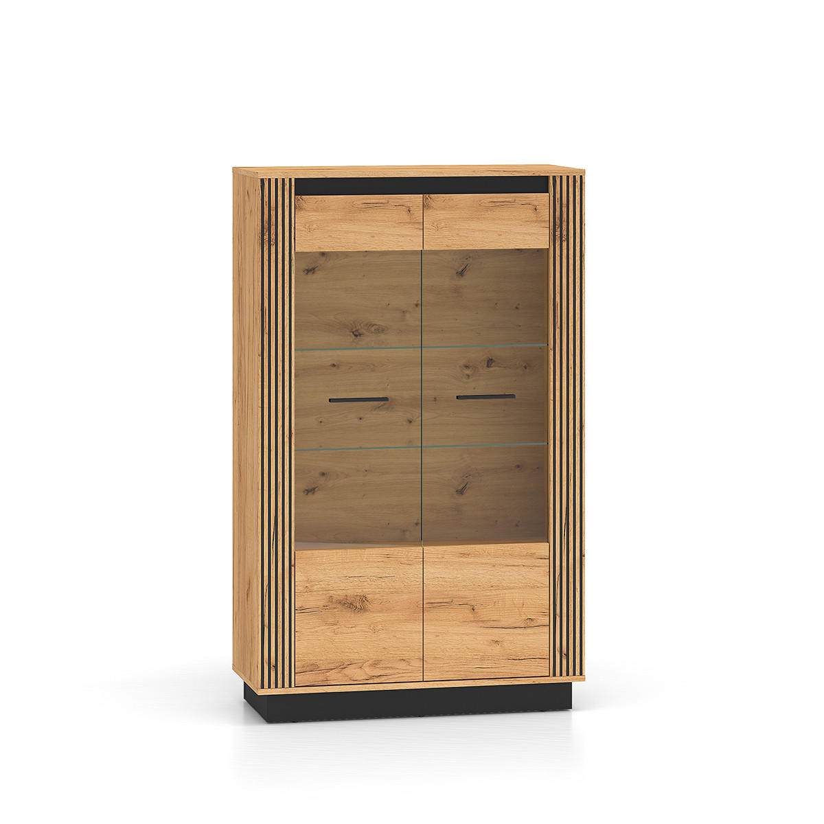 VITRÍNA Solal Dřevo - hnědá, kompozitní dřevo (92/141/40cm) - Petits-meubles