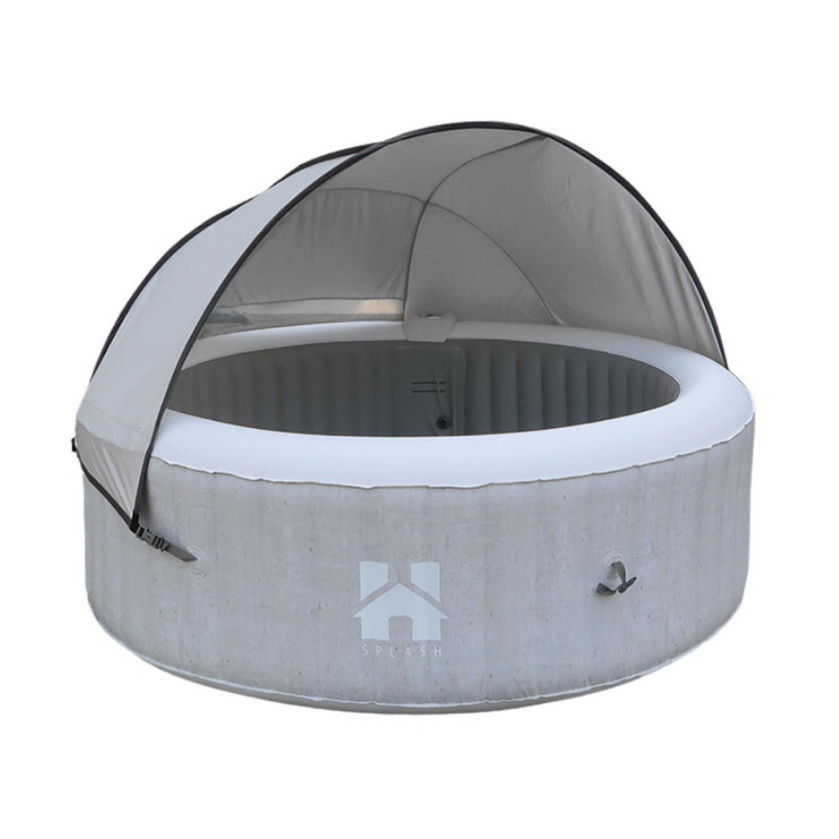 SONNENDACH AQUASUN - Grau, Kunststoff (125/140/185cm) - Home Deluxe