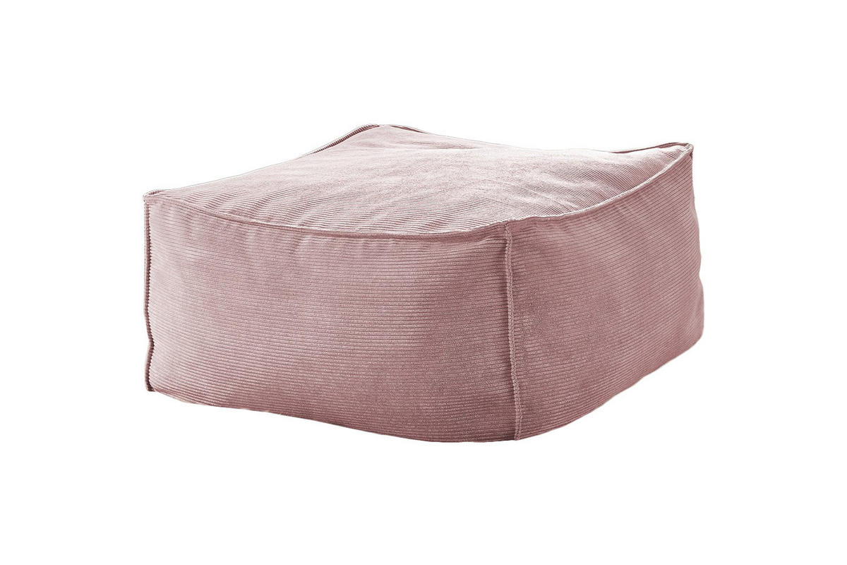 HOCKER ALEA Pink - Pink, Textil (86/38/86cm) - KAWOLA