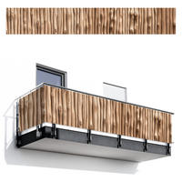 BALKON-SICHTSCHUTZ Holz - Stiel - Hellbraun - Ahornfarben, Kunststoff (500/80cm) - MuchoWow