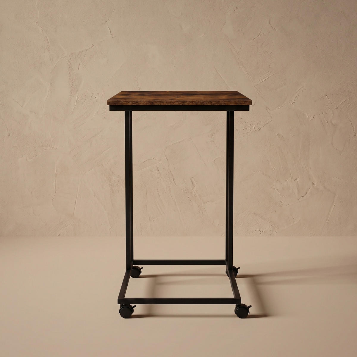 BEISTELLTISCH Dunkelbraun 35/50/61 cm - Braun, Metall (35/50/61cm) - SCENA LIVING