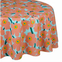 TISCHDECKE Waterproof rund 140 cm - Orange/Grün, Textil (140/140cm) - Butlers