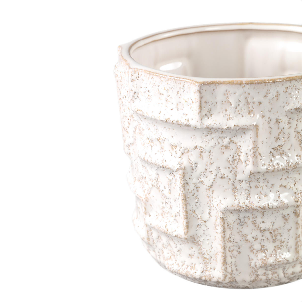 TOPF Leni Beige 18.5/18.5/16cm - Beige, Keramik (16cm) - PTMD Collection