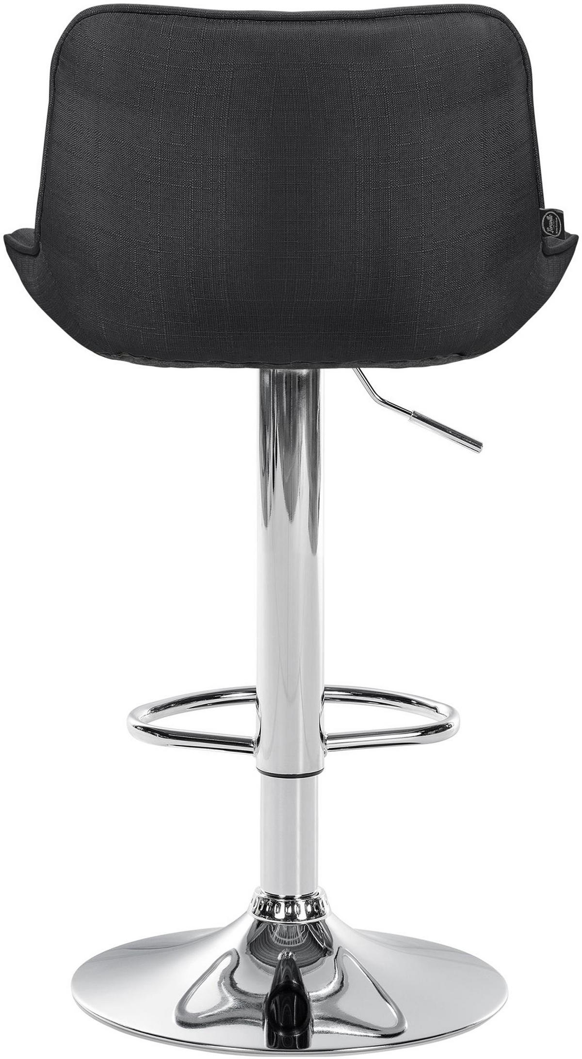 BARHOCKER 2er Set Vulcano Stoff chrom dunkelgrau - Chromfarben/Dunkelgrau, Textil/Metall (49/106/51cm) - TPFLiving